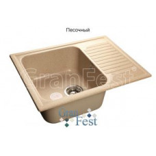 Мойка мраморная "GranFest" STANDART GF-S-645L чаша с крылом 645*500мм (F-13.302) песочный Мойка мраморная "GranFest" STANDART GF-S-645L чаша с крылом 645*500мм (F-13.302) песочный