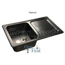 Мойка мраморная "GranFest" STANDART GF-S-780L чаша с крылом 780*500мм (F-78.308) черный Мойка мраморная "GranFest" STANDART GF-S-780L чаша с крылом 780*500мм (F-78.308) черный