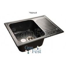Мойка мраморная "GranFest" STANDART GF-S-645L чаша с крылом 645*500мм (F-13.308) черный Мойка мраморная "GranFest" STANDART GF-S-645L чаша с крылом 645*500мм (F-13.308) черный