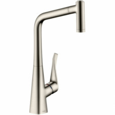 Смеситель для кухни Hansgrohe Metris сталь 14820800 Смеситель для кухни Hansgrohe Metris сталь 14820800