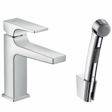 Смеситель для раковины Hansgrohe Metropol 110 32522000 с гигиеническим душем Смеситель для раковины Hansgrohe Metropol 110 32522000 с гигиеническим душем