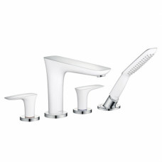 Смеситель для ванны Hansgrohe PuraVida белый/хром 15446400 Смеситель для ванны Hansgrohe PuraVida белый/хром 15446400
