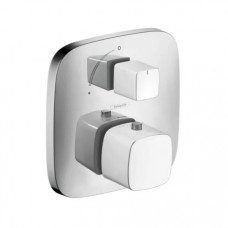 Термостат с запорным вентилем Hansgrohe PuraVida белый/хром 15775400 Термостат с запорным вентилем Hansgrohe PuraVida белый/хром 15775400