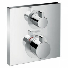 Термостат с запорным вентилем Hansgrohe Ecostat Square 15712000 Термостат с запорным вентилем Hansgrohe Ecostat Square 15712000