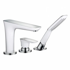 Смеситель для ванны Hansgrohe PuraVida белый/хром 15432400 Смеситель для ванны Hansgrohe PuraVida белый/хром 15432400