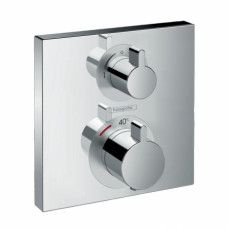 Термостат с запорным/переключающим вентилем Hansgrohe Ecostat Square 15714000 Термостат с запорным/переключающим вентилем Hansgrohe Ecostat Square 15714000