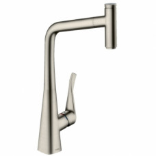 Смеситель для кухни Hansgrohe Metris Select сталь 14884800 Смеситель для кухни Hansgrohe Metris Select сталь 14884800