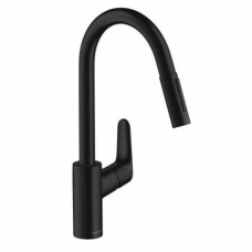 Смеситель для кухни однорычажный с вытяжным душем Hansgrohe Focus 240 матовый черный 31815670 Смеситель для кухни однорычажный с вытяжным душем Hansgrohe Focus 240 матовый черный 31815670
