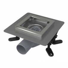 Сливной трап AlcaPlast APV120 из нержавеющей стали низкий 130x130