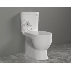 Унитаз-компакт Sanita Luxe Art Flora ARTSLCC10040622 напольный с микролифтом Унитаз-компакт Sanita Luxe Art Flora ARTSLCC10040622 напольный с микролифтом
