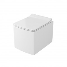 Унитаз подвесной безободковый OWL Cube Ruta-H с сиденьем DP микролифт Унитаз подвесной безободковый OWL Cube Ruta-H с сиденьем DP микролифт