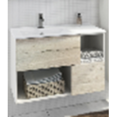 COMFORTY. Тумба-умывальник "Гамбург-90" дуб сонома с раковиной COMFORTY 90E