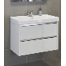COMFORTY. Тумба-умывальник "Дублин-75" белый глянец с раковиной COMFORTY 8057