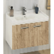 COMFORTY. Тумба-умывальник "Рига-60" дуб сонома с раковиной COMFORTY 9335-60