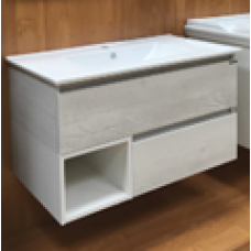 COMFORTY. Тумба-умывальник "Турин-75" дуб белый с раковиной COMFORTY 75E