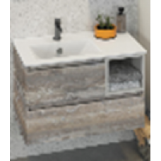 COMFORTY. Тумба-умывальник "Турин-90" дуб бежевый с раковиной COMFORTY 90E