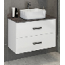 COMFORTY. Тумба-умывальник "Амстердам-95" белая с серой столеш. с раковиной COMFORTY T-Y9378
