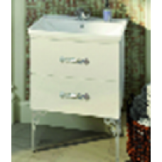 COMFORTY. Тумба-умывальник "Римини-60" белая с раковиной COMFORTY XD-S60 (без ножек)