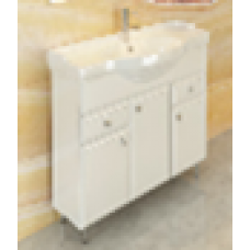 COMFORTY. Тумба-умывальник "Сочи-100" белая с раковиной COMFORTY Т-9315