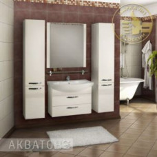 Мебель для ванной Акватон Ария 80 М Белый глянец Мебель для ванной Акватон Ария 80 М Белый глянец