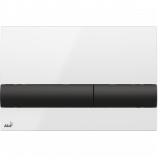 Кнопка смыва AlcaPlast M1710-8 белая/черная