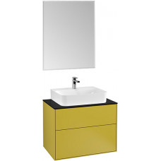 Мебель для ванной Villeroy & Boch Finion 80 см, sun matt, настенная подсветка Мебель для ванной Villeroy & Boch Finion 80 см, sun matt, настенная подсветка