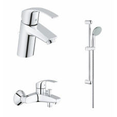 Набор смесителей Grohe Eurosmart New 124446 3 в 1 Набор смесителей Grohe Eurosmart New 124446 3 в 1